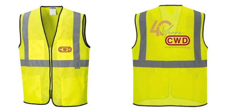 Custom Lightweight High Visibility Yellow Tampa Mesh Vest