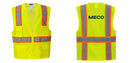 Custom Yellow Class 2 Safety Vest with Cooling Mesh Back