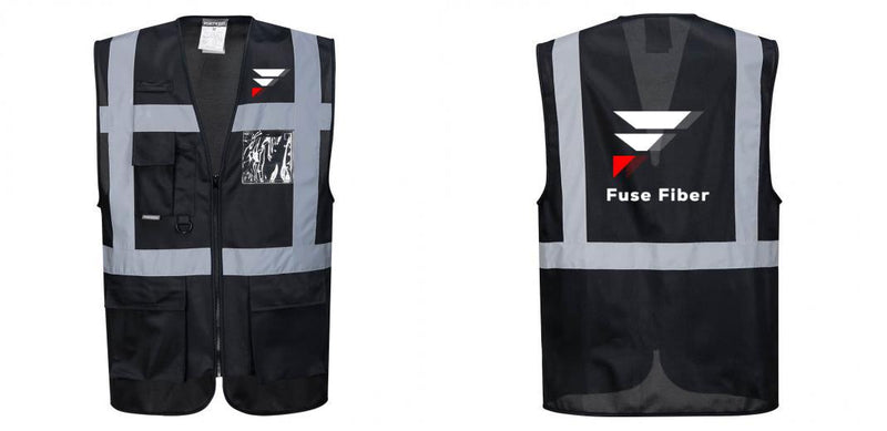 Black Professional Executive Style Safety Vest