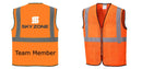 Custom Lightweight High Visibility ORANGE Tampa Mesh Vest