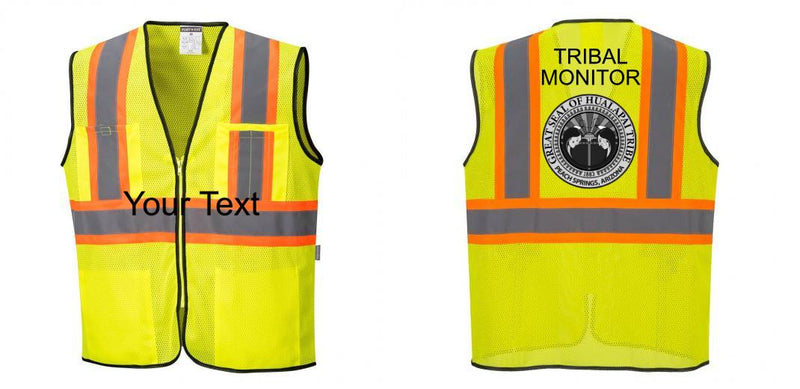 Mesh Class 2 Safety Vest with Pockets Hi Vis Reflective