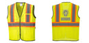 Custom Yellow Mesh Class 2 Reflective Safety Vest with Pockets