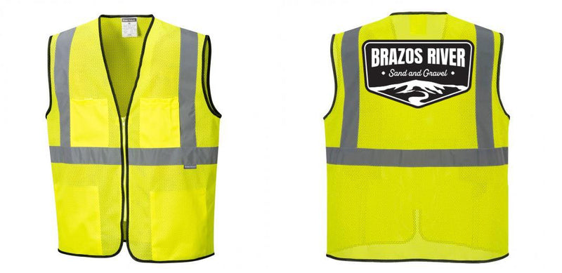 Custom Lightweight High Visibility Yellow Tampa Mesh Vest