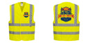 Custom Logo Reflective Yellow Safety Vest - ANSI Class 2