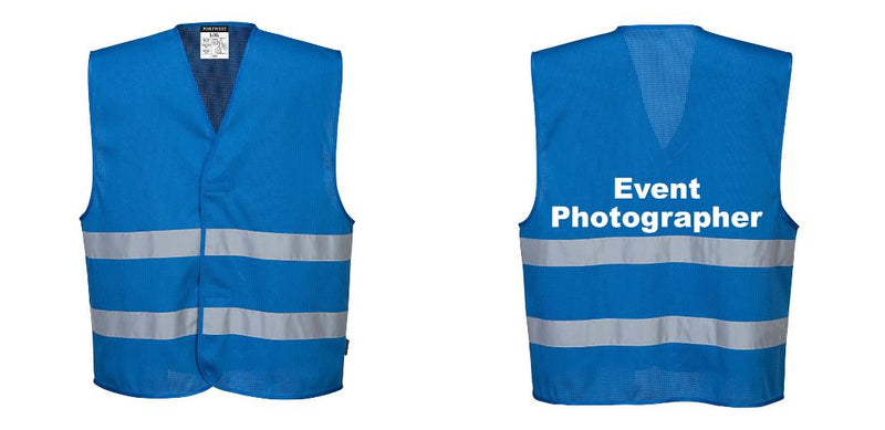Custom Royal Blue MeshAir Reflective Safety Vest for Events