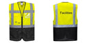 Custom Warsaw Yellow and Black Professional Style Safety Vest