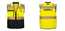 Custom Premium Two-toned Surveyor Safety Vest with Segmented Tape