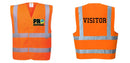 Custom Hi-Vis ORANGE Class 2 Reflective Safety Vest