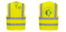 Custom Logo Reflective Yellow Safety Vest - ANSI Class 2