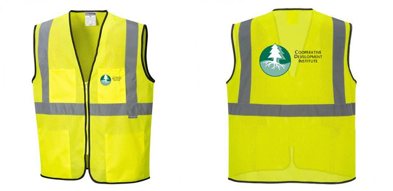 Custom Lightweight High Visibility Yellow Tampa Mesh Vest