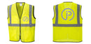 Custom Lightweight High Visibility Yellow Tampa Mesh Vest