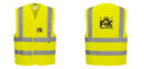 Custom Logo Reflective Yellow Safety Vest - ANSI Class 2
