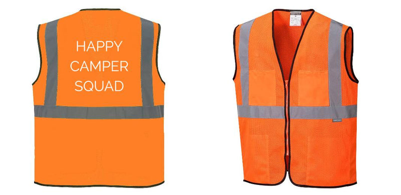 Custom Lightweight High Visibility ORANGE Tampa Mesh Vest