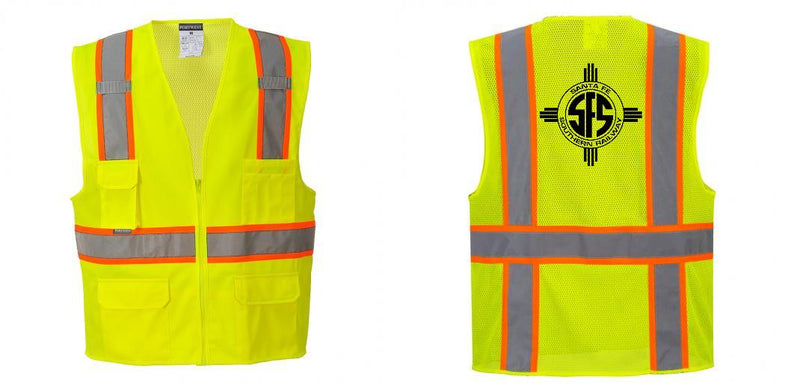 Custom Yellow Class 2 Safety Vest with Cooling Mesh Back
