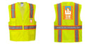 Custom Yellow Class 2 Safety Vest with Cooling Mesh Back