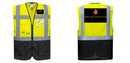 Custom Warsaw Yellow and Black Professional Style Safety Vest