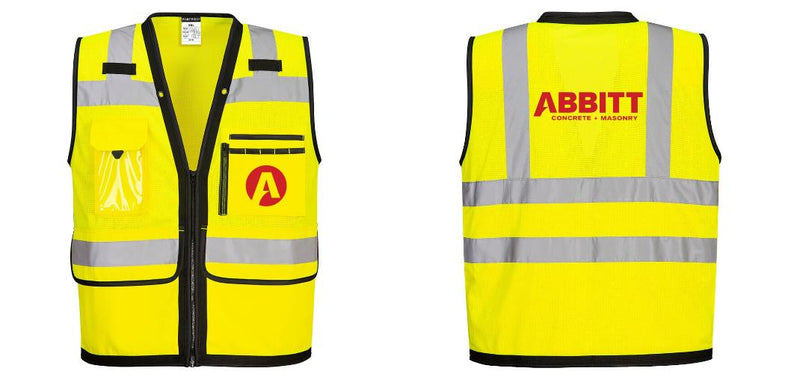 Custom Heavy Duty Hi-Vis Surveyor Vest