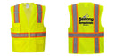 Custom Yellow Class 2 Safety Vest with Cooling Mesh Back