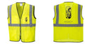 Custom Lightweight High Visibility Yellow Tampa Mesh Vest