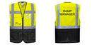 Warsaw Yellow and Black Professional Executive Style Safety Vest