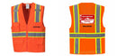 Custom Orange Class 2 Safety Vest with Cooling Mesh Back
