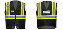 Black Safety Vest | Reflective High Visibility with Pockets