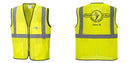 Custom Lightweight High Visibility Yellow Tampa Mesh Vest