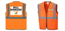 Custom Lightweight High Visibility ORANGE Tampa Mesh Vest
