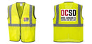 Custom Lightweight High Visibility Yellow Tampa Mesh Vest