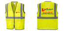 Custom Lightweight High Visibility Yellow Tampa Mesh Vest
