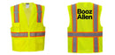 Custom Yellow Class 2 Safety Vest with Cooling Mesh Back