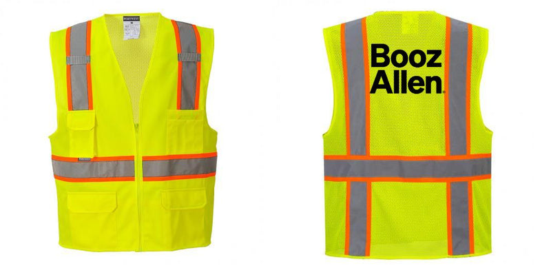 Custom Yellow Class 2 Safety Vest with Cooling Mesh Back