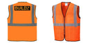 Custom Lightweight High Visibility ORANGE Tampa Mesh Vest