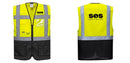Custom Warsaw Yellow and Black Professional Style Safety Vest