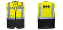 Custom Warsaw Yellow and Black Professional Style Safety Vest