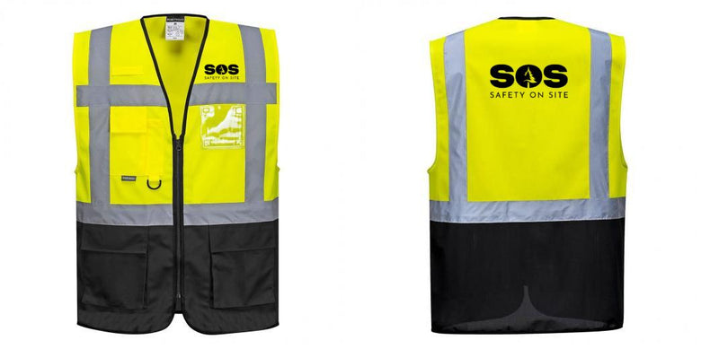 Custom Warsaw Yellow and Black Professional Style Safety Vest