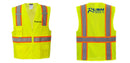 Custom Yellow Class 2 Safety Vest with Cooling Mesh Back