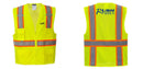 Custom Yellow Class 2 Safety Vest with Cooling Mesh Back