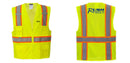 Custom Yellow Class 2 Safety Vest with Cooling Mesh Back