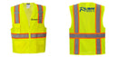 Custom Yellow Class 2 Safety Vest with Cooling Mesh Back