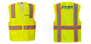 Custom Yellow Class 2 Safety Vest with Cooling Mesh Back