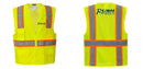 Custom Yellow Class 2 Safety Vest with Cooling Mesh Back