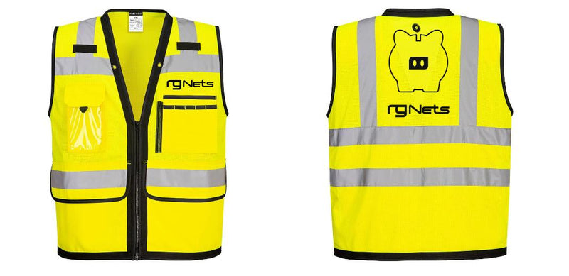 Custom Heavy Duty Hi-Vis Surveyor Vest
