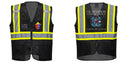Custom Black Safety Vest Reflective High Visibility with Pockets