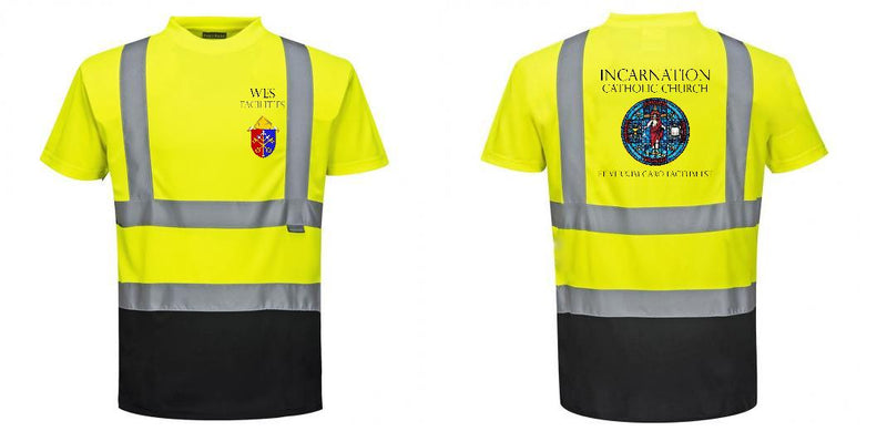 Custom Class 2 Safety T-Shirt Two Tone With Black Bottom