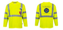 Custom Class 3 Long Sleeve Safety Shirt Hi-Vis Moisture Wicking