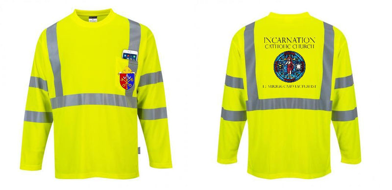 Custom Class 3 Long Sleeve Safety Shirt Hi-Vis Moisture Wicking