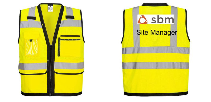 Custom Heavy Duty Hi-Vis Surveyor Vest