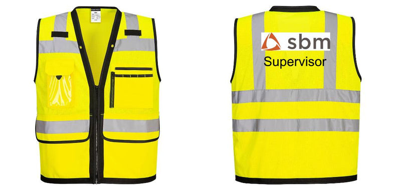 Custom Heavy Duty Hi-Vis Surveyor Vest