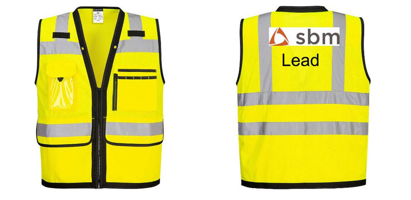 Custom Heavy Duty Hi-Vis Surveyor Vest